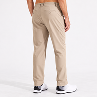 Celana Golf Pria Model Straight Fit Custom, Celana Anti Kusut Bahan Stretch OEM ODM Label Pribadi Pasokan Grosir