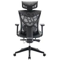 Chaise de bureau ergonomique de direction moderne de luxe commerciale à dossier haut avec soutien lombaire réglable en maille