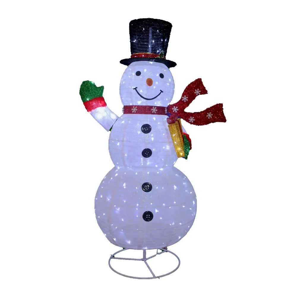 أضواء ديكورية على شكل شخصية snowman مضادة للماء أضواء ليلية LED مضيئة للحدائق في الهواء الطلق حفلة عطلة عيد الميلاد تُصدر ضوءًا أبيضًا