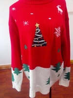 Pulls en jacquard double face en coton et acrylique, style Noël mignon, pour hommes et femmes, tricotés pour l'hiver, pour le commerce extérieur