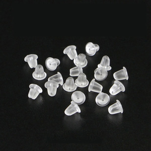 Plastic Ear Studs Bullet Shape <b>Clear</b> <b>Resin</b> Earring Tips For Stud Earrings Accessory - Product Image 2
