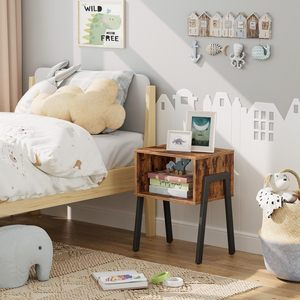 Kleine bijzettafelset, stapelbaar, bijzettafel van natuurlijk hout, uniek design, geschikt voor kleine ruimtes, slaapkamer, woonkamer - Product Image 4