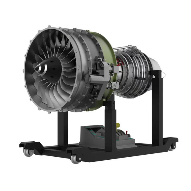 Turbofan Engine Model Kit TECHING 1/10 Full Metal Dual-Spool Turbofan Engine Aircraft Jet Engine Model 1000+Pcs