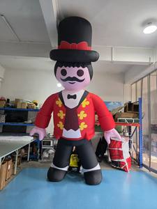 Mascotte géante Playmobil QIQU pour la décoration de festivals et les défilés de rue, grand spectacle de cirque gonflable de 4 m, publicité gonflable - Product Image 2