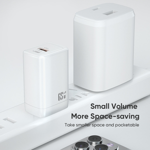 2024 New Arrival Nhà Máy Ban Đầu 65W Nhanh Chóng Sạc Gan Siêu Mini USB Du Lịch Adapter Cắm USB A + C 2 Cổng Pd Tường Sạc - Product Image 6