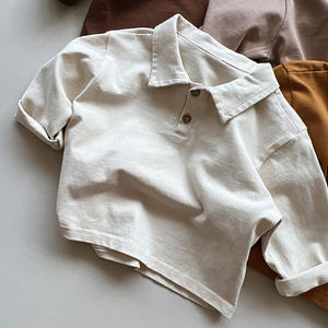 เสื้อยืดแขนยาวเด็ก เสื้อโปโล ฤดูใบไม้ร่วง สไตล์ใหม่ เด็กชาย เด็กหญิง เด็กวัยหัดเดิน สไตล์เรโทร ญี่ปุ่น เกาหลี อเนกประสงค์ อินเทรนด์ - Product Image 3