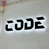 Letrero Acrílico con Letras LED Retroiluminadas con Efecto Halolit de Luz Suave Superior Personalizado, Logotipo 3D para Fondo de Pared de Hotel Boutique