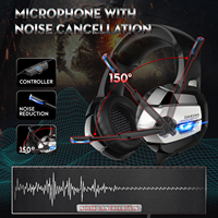 Entrepôt d'outre-mer Onikuma K5 Logo personnalisé Casque de jeu RVB Casque de jeu professionnel à réduction de bruit avec microphone