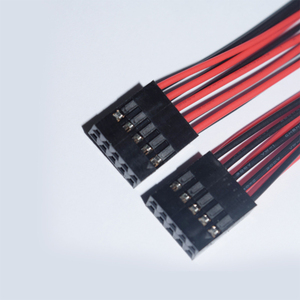 Cable de Conexión de Doble Hilera Rojo y Negro de Shenzhen, Terminal de 10 Pines DuPont 2.54 2*5, Cobre Fosforado, Nylon PVC Antiflamingo, Electrónico - Product Image 1