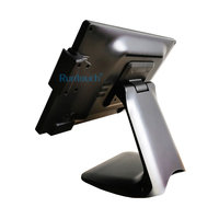 Barato 1080p Pos Raspberry Pi 15 "15,6" 17 "PCAP Pantalla táctil plana Caja registradora POS con LED Segunda pantalla y software