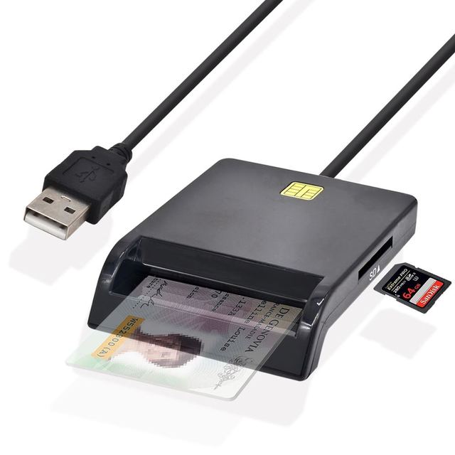 UTHAI X02 USB SIM Smart Card Reader for Bank Card IC/ID EMV SD TF MMC Cardreaders USB-CCID ISO 7816 for Windows 7 8 10 Linux OS