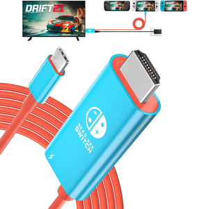<span class=keywords><strong>TUT</strong></span> 2m Switch 2 HDTV 4k60hz USB-C à HD-compatible Câble TV Projection Console de <span class=keywords><strong>jeu</strong></span> Switch Dock pour Switch 1/2 - Product Image 2