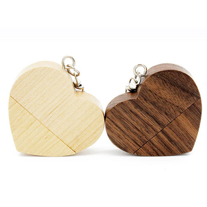 Wedding Party món quà lưu niệm biểu tượng tùy chỉnh 8GB 16GB 32GB bằng gỗ tình yêu hình trái tim <span class=keywords><strong>USB</strong></span> Flash Memory <span class=keywords><strong>Disk</strong></span> trên Key Memory Stick ổ đĩa - Product Image 3