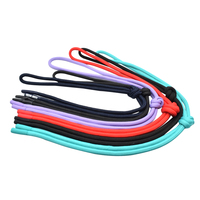 Cordon de serrage plat rond en polyester avec logo personnalisé, embout en plastique trempé dans du silicone, lacets de chaussures