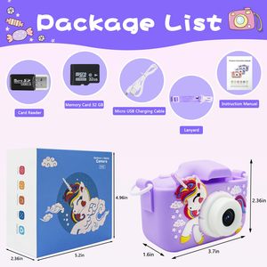 Nueva Cámara Infantil Unicornio, Linda Cámara Digital HD 1080P con Diseño de Caballo, Educativa, Funciona con Batería, Mini Cámara de Juguete para Niños Pequeños - Product Image 5
