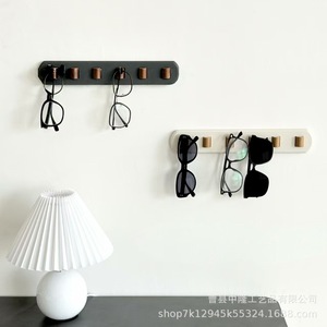 Wooden Eyewear <b>Rack</b> 4 Slots Wall Mount Durable Display Stand For <b>Glasses</b> Sunglasses - Product Image 2