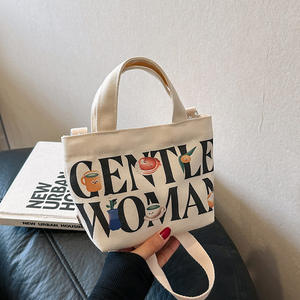 Nouveau sac en toile <span class=keywords><strong>imprimable</strong></span> tendance et mignon pour femmes, avec lettrage coloré, sac à bandoulière pour l'école - Product Image 5