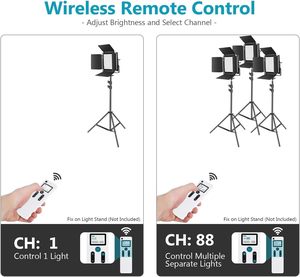 <span class=keywords><strong>Neewer</strong></span> <span class=keywords><strong>2</strong></span> Packs Kit d'éclairage vidéo avancé <span class=keywords><strong>2</strong></span>.4G 660 LED avec sac, panneau LED bicolore avec télécommande sans fil <span class=keywords><strong>2</strong></span>.4G - Product Image 5