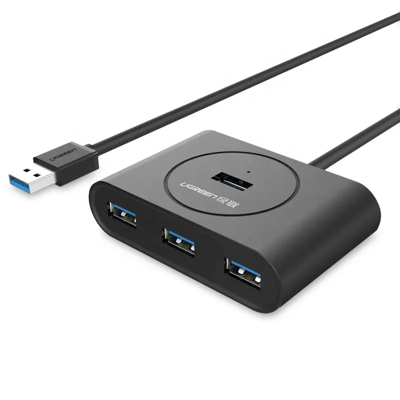 UGreen-Divisor USB 4 en 1, dispositivo de supervelocidad, 4 puertos USB 3,0 OTG HUB para ordenador portátil, teléfono y tableta