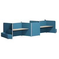 Conception de cabines insonorisées de bureau de poste de travail acoustique d'intimité de cloison élevée modulaire pour l'usage de bureau