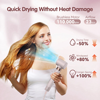 110.000 U/min 8-in-1 Styler Haartrockner Hochgeschwindigkeits-Ein-Schritt-Haartrockner Glätteisen Locken-Haarstyling-Tools Ionen-Heißluftbürste