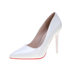 Nouvelles chaussures à talons hauts pour femmes, style européen et américain, printemps et automne, bout pointu, bouche peu profonde, cuir verni, talons hauts tendance - Product Image 4