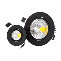 Vente chaude 15W Noir Réglable Encastré LED Downlight Mini Projecteur Projecteurs Design Moderne Aluminium IP44 pour Bureau À Domicile