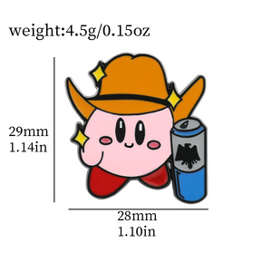 Pin Personalizado de <span class=keywords><strong>Kirby</strong></span> con Diseño de Taza de Té con Leche, Pin de Esmalte de Dibujos Animados, Pin Creativo de Aleación de Metal para Decorar Mochilas Escolares - Product Image 5