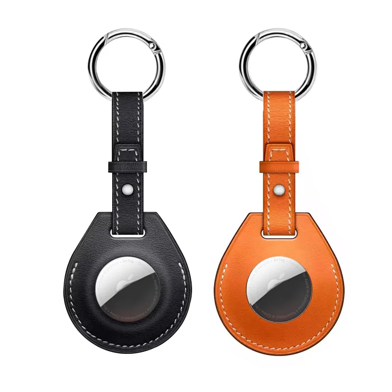 Защитный чехол для брелока с защитой от царапин, силиконовый чехол для apple airtag, кожаный чехол-петля, защитный чехол для airtag, 2021