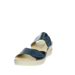 Cinzia <b>Soft</b> Donna Wedges Sandals Blu Leather Platform Women's <b>Shoes</b> - Product Image 5