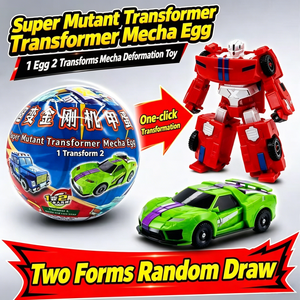 Vente en gros : Boîte mystère d'œuf Mecha Transformer Super Mutant de 10 cm, 1 œuf 2 formes (voiture et robot), jouet surprise pour enfants, cadeau de fête, commande en gros - Product Image 3