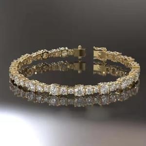 Pretty Round Cut Elegant Diamond inspired Twist Moissanite <b>Bracelet</b> and Bangle Accessory For Wife - Product Image 5