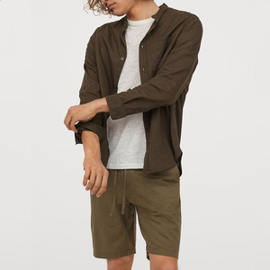 Personnalisé Hommes <span class=keywords><strong>Lin</strong></span> Short D'été En <span class=keywords><strong>Lin</strong></span> homme <span class=keywords><strong>Shorts</strong></span> Ensemble - Product Image 4