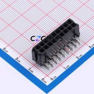ZX-MX3.0-2-9PWZ Wire-to-<b>Board</b> <b>Pin</b> Header Bent Lead Through Hole,P=3mm Connector 2x9P 3mm Right Angle Insert Micro-Fit (MX 3.0) - Product Image 1