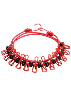 Tendedero portátil con 12 pinzas para la <span class=keywords><strong>ropa</strong></span>, accesorio de viaje a prueba de viento, elástico y retráctil, 1 paquete - Product Image 4
