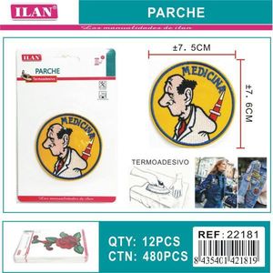 Ilan Parche Medicina 7.5x7.6cm Termoadesivo per Abbigliamento - Product Image 1