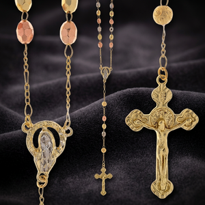 Collares de Rosario Antiguos, Joyería de Collares de Rosario, Collares de Cuentas, Collar de Rosario Católico, Rosario de Oración Cristiano - Product Image 1