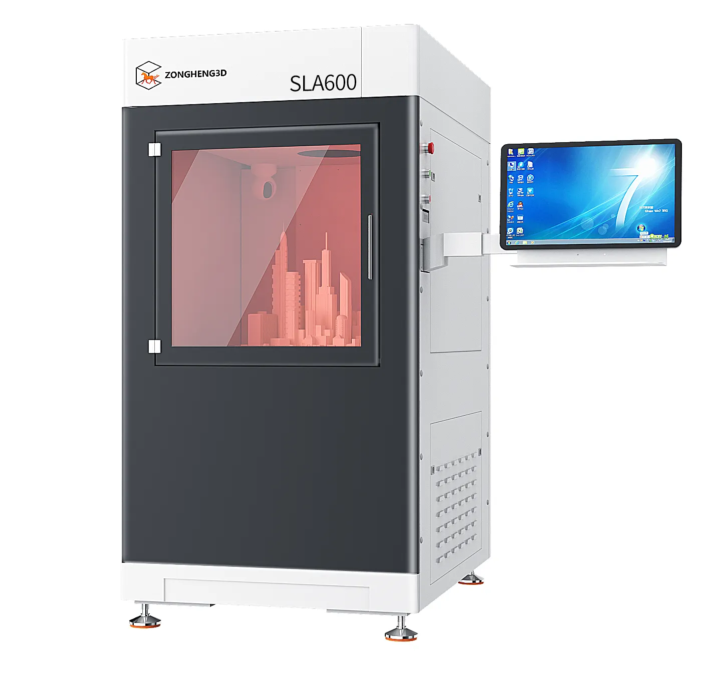 Super Maker Sla600 Is Een Innovatieve 3D-printer Voor De Productie Van Grote Componenten. Maat Aanpasbaar