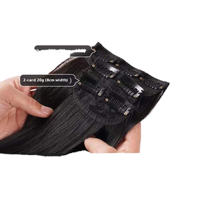 Véritable Remy Européenne Clip-in One-Piece Cheveux Morceau Machine Double Trame Invisible Longue Augmentation Montant Démonté Connecté Conception - Product Image 3