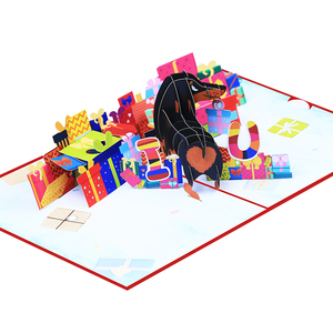Cane bassotto Super <span class=keywords><strong>papà</strong></span> 3D Pop Up divertenti biglietti di auguri di san valentino regalo di san valentino ottenere <span class=keywords><strong>bene</strong></span> biglietto di ringraziamento - Product Image 5