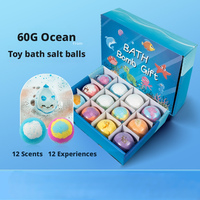 Coffrets de Sels de Bain Ocean Toys 60g * 12 Boules de Bain Moussantes pour Enfants Coffret Cadeau de Sels de Bain