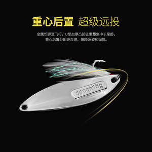 Leurre Spinner en Alliage de Zinc pour Pêche au Bar en Eau Douce avec Rainure Sanguine, Lancer Longue Distance, Hameçon Bionique Type Sangsue - Product Image 5