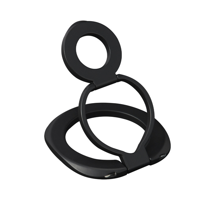 Dual Sided Magnetic Phone Ring Kickstand Multi Fold Adjustable Hinge Stand Phone Grip Magnet Attach to Fridge Surfaces