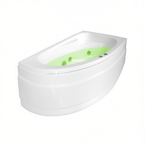 Baignoire d'angle à hydromassage Zaira 165 cm version gauche avec chromothérapie - Product Image 1