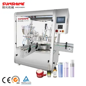 Full Automatic 6 Heads Filler Perfume Foundation Essence Emulsion Facial Cream Filling Machine for Cosmetic Factory