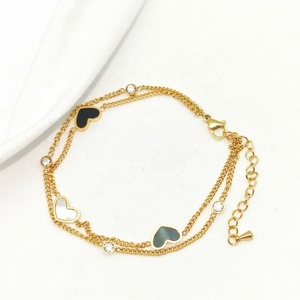 Accesorios de joyería en línea para mujer, cadena ajustable de oro, pulseras con abalorio de corazón de amor diminuto - Product Image 5