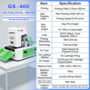 Impresora de Cajas de Cartón A3, Máquina de Impresión de Inyección de Tinta para Cartón Corrugado, Ancho de Impresión de 30.3 cm, Alimentación de 400 mm, Embalaje al por Mayor - Product Image 2