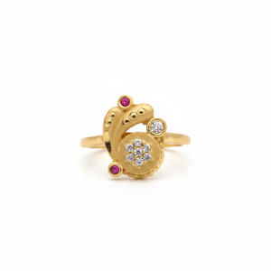 Gold Plated <b>Fine</b> <b>Ring</b> with Austrian Stone Elegant and Luxurious Jewelry Accessory - Product Image 2