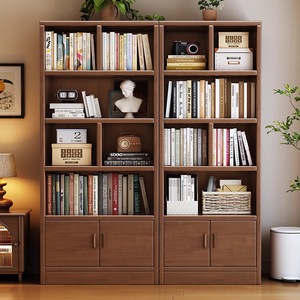 Xiuyuan Spring Scenery Bookcase 610 Multi Layer Storage <b>Cabinet</b> With Doors For Home Study Living Room - Product Image 4