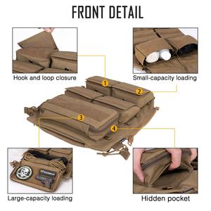 IDOGEAR Pochette tactique zippée pour chargeur, sacoche zippée pour sac à dos tactique compatible avec les gilets AVS JPC2.0 CPC - Product Image 2